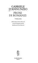 Copertina  Prose di romanzi