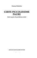 Copertina  Certe piccolissime paure : storie segrete di quotidiana ansietà