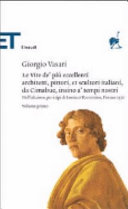 Copertina  Le vite de' più eccellenti architetti, pittori, et scultori italiani, da Cimabue insino a' tempi nostri : nell'edizione per i tipi di Lorenzo Torrentino, Firenze 1550