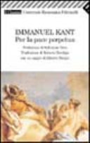 Copertina  Per la pace perpetua