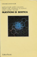 Copertina  Questioni di bioetica