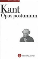 Copertina  Opus postumum