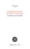 Copertina  Cinquant'anni di vita italiana