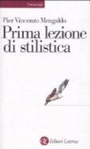 Copertina  Prima lezione di stilistica