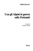 Copertina  Con gli alpini in guerra sulle Dolomiti