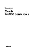 Copertina  Venezia : economia e analisi urbana