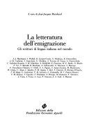 Copertina  La letteratura dell'emigrazione : gli scrittori di lingua italiana nel mondo