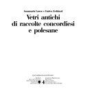 Copertina  Vetri antichi di raccolte concordiesi e polesane