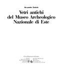 Copertina  Vetri antichi del Museo Archeologico Nazionale di Este