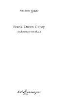 Copertina  Frank Owen Gehry : architetture residuali