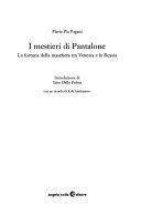 copertina I mestieri di Pantalone : la fortuna della maschera tra Venezia e la Russia