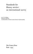 Copertina  Standards for library service : an international survey