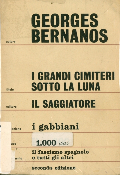 copertina I grandi cimiteri sotto la luna
