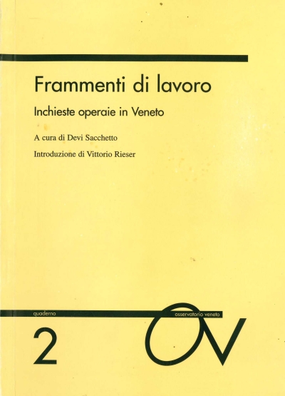 Copertina  Frammenti di lavoro